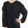 Beaded Arabic Loose Islamic Modest Muslim Women Maxi Dresses Casual Clothing Abaya