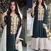  Latest Designs Vêtements Modest Muslim Dress Maxi Women Islamic Clothing Borka Dubai Print Embroidery Cotton Kimono Abaya