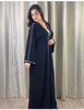  Islamic Clothing Dubai Vêtements Print Modest Muslim Dress Women Borka Embroidery Cotton Kimono Abaya
