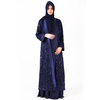Sequins Lace Open Cardigan Robe Modest Lady Skirt Dubai Maxi Dresses Islamic Women's Abaya