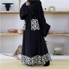 2022 Cross-border Women's European and American Muslim Fashion Simple Stitching Waist Arab Turkish Dress