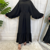 2022 Cross-border Exclusively for 2021 New Fashion Women's Solid Color Stitching Muslim Dress