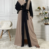 2022 Fashion Lace Embroidered Robe Casual Cardigan Islamic Long Dress
