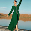 Luxury Modest Fashion Muslim Robe Loose Islamic Hooded Maxi Dresses Abaya