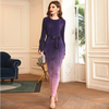 Purple Plus Size Robe Loose Islamic Party Modest Muslim Women Maxi Dresses Abaya