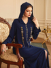 Autumn New Modest Fashion Muslim Plus Size Robe Loose Islamic Hooded Maxi Dresses Abaya