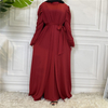 2022 Middle East Hot Sale New Simple Fashion Women's Pure Color Muslim Cardigan