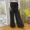 2022 European And American Muslim Casual Women's Striped Wide Leg Pants Trousers