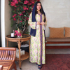  Fashion Muslim Dress Borka Open Fabric Dubai Kaftan Islamic Clothing Kimono Embroidery Modest Wholesale Abaya