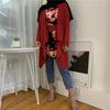 2022 European And American New Stitching Fake Two-piece Printing Plus Size Women's Blouse