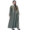  Open Kimono Kaftan Islamic Clothing Borka Wholesale Modest Dubai Fashion Fabric Muslim Dress Embroidery Abaya