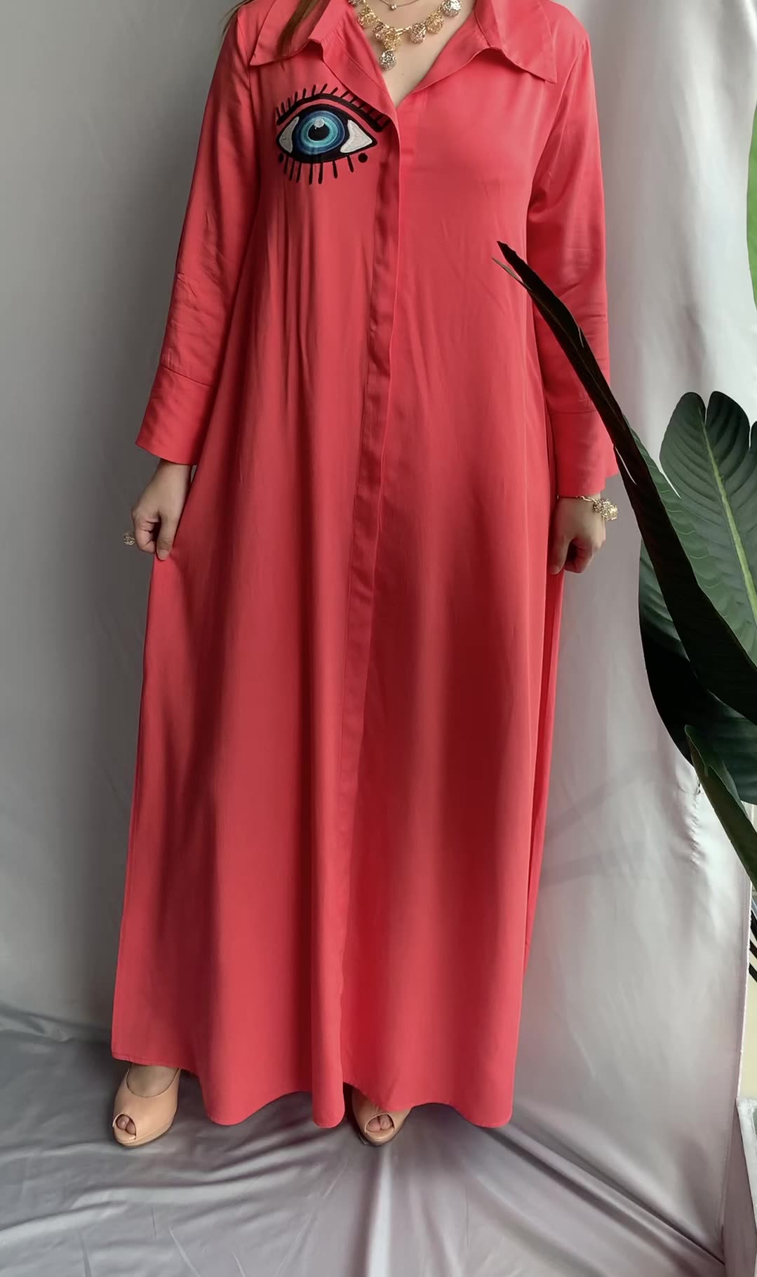  Borka Kimono Fabric Embroidery Kaftan Islamic Clothing Open Muslim Dress Fashion Wholesale Dubai Modest Abaya
