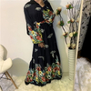 2022 Cross-border Exclusively for The New Muslim Women's Fashion Print Big Loose Lace-up Dress