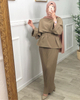 Modest Fashion Solid Color Casual New Design Dubai Middle East Muslim Lady Blouse Set