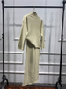 Modest Fashion Solid Color Casual Two-Piece Middle East Muslim Lady Blouse Set