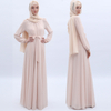Muslim Women's Dress Chiffon Long Skirt Summer Arabian Solid Color Plus Size Women's Dress Custom Factory Price 02