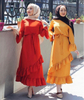  2022 Morocco Modest Bat Sleeve Thobe Islamic Clothing Arab Kaftan Jalabiya Muslim Kimono Dubai Caftan Burka Turkish Abaya Prayer Women Maxi Dress Abaya