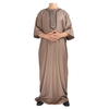 Wholesale Cotton Linen Casual 2022 Design Muslim Loose New Arabic Men's Islamic Robe Thobe