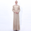 Foreign Trade New Style Lace Dress Muslim Female Lotus Leaf Sleeve Robe Abaya Dress Spot Cross-border