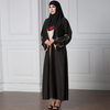 Foreign trade hot style lace cuff stitching long-sleeved loose large size lace cardigan robe
