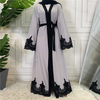 Fashion Embroidered Robe Turkish Casual Cardigan Islamic Long Cardigan Dress