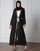 Muslim Arabian Fashion Long Coat Loose Large Size Paris Beads Retro Stitching Long Sleeve Robe