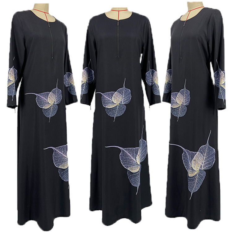  Dubai Muslim Jilbab Kaftan Islamic Clothing Burka Dubai Turkish Caftan Jalabiya Thobe 2022 Prayer Women Maxi Dress Abaya