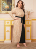 AliExpress Amazon New Fashion Stitching Tassel Sequins Large Size Dress Long Skirt