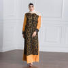 New Style Dresses Women's Fashion Fake Two Pieces of Lace Temperament Women's Clothing Arabian Women's Dress Robe