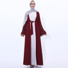 New handmade colorful tube bead Muslim women's dress with three-layer flared sleeves