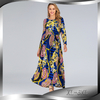 New Fashion Plus Size Dress European And American Slim Long Sleeve Big Swing Beach Dress