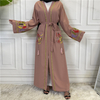 2022 AliExpress EBay Amazon Middle East Dubai Hot Sale Muslim Fashion Embroidered Cardigan Lace Female Robe