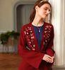 Modest Fashion Dark Red Best Selling Islamic Muslim Robe Maxi Dresses Loose Open Abaya