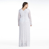 AliExpress Hot Style Dress Fat MM Temperament Foreign Trade Plue Size Long-sleeved Hollow Lace Dress