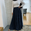 European And American Simple And Versatile Women's Spring And Summer New Style Big High-waist A-line Pleated Skirt Long Skirt