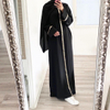 Islamic Modest Muslim Modern Dubai Arabic Latest Fashion Lady Maxi Dresses Open Abaya