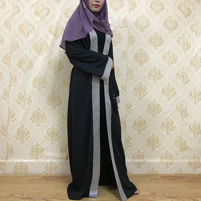  Open Abaya Thobe 2022 Islamic Clothing Kimono Turkish Bat Sleeve Arab Muslim Kaftan Morocco Burka Jalabiya Dubai Caftan Modest Prayer Women Maxi Dress Open Abaya