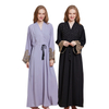  Open Abaya Arab Modest Morocco Kaftan Bat Sleeve Kimono 2022 Muslim Islamic Clothing Dubai Turkish Robe Caftan Jalabiya Burka Prayer Women Maxi Dress Open Abaya