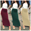 Summer New Muslim Lady Latest Design Color Fashion Sheath Dress Skirt