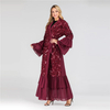 AliExpress Amazon Hot Sale New Sequined Robe Chiffon Trumpet Sleeve Muslim Cardigan