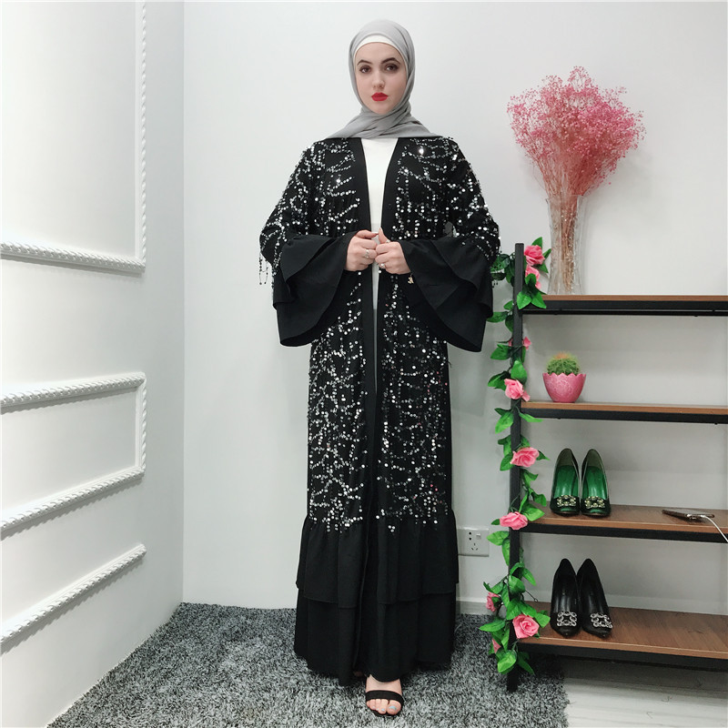 Modest Designer Ladies European New Muslim Plus Size Maxi Dresses Islamic Abaya