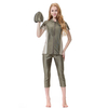  Fashion Swimwear Fabric Sportswear 2021 Women Sportswear Modest Muslim Islamic Clothing Swimwear Swimsuit Burkini