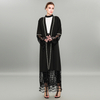 Fashion Plus Size Fashion Beaded Lace Hollow Lace Stitching Cardigan Fringed Robe