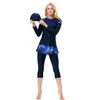  Women Swimwear Fashion Fabric Sportswear Sportswear 2021 Muslim Full Cover Modest Islamic Clothing Swimwear Swimsuit Burkini