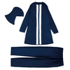  Plus Size Fabric Muslim Sportswear Modest Islamic Clothing Swimming Cap Pants 2021 3 Pieces Full Cover Swimwear Women Fashion Swimwear Swimsuit Burkini