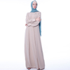 The New Round Neck Pleated Chiffon Muslim Robe Elegant Fashion Dress in Stock