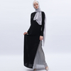 Middle East Cross-border Crumpled Prong Horn Muslim Women's Export Long Dress Round Neck Full Length Abaya