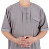 Wholesale Pakistan Arabic Moroccan Men's Robe Stand Collar Muslim Islamic Thobe