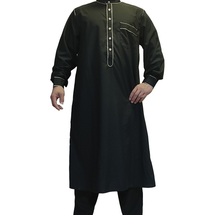  Designs Arab Chemises Hommes Salwar Kameez Modest Dubai Sets for Men Muslim Thobe Islamic Clothing Modest Sherwani India & Pakistan Clothing Men Kurta