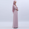 Spot Solid Color Lantern Sleeve Elastic Cuff Dress Arab Dress Student Abaya Dress